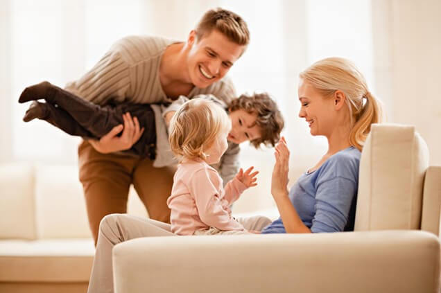 Family enjoying Indoor Air Quality