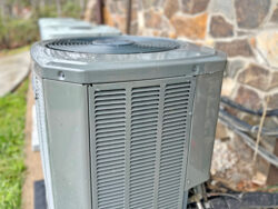 Air conditioning unit outside a St Louis home