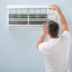 St. Louis man checking ductless mini split